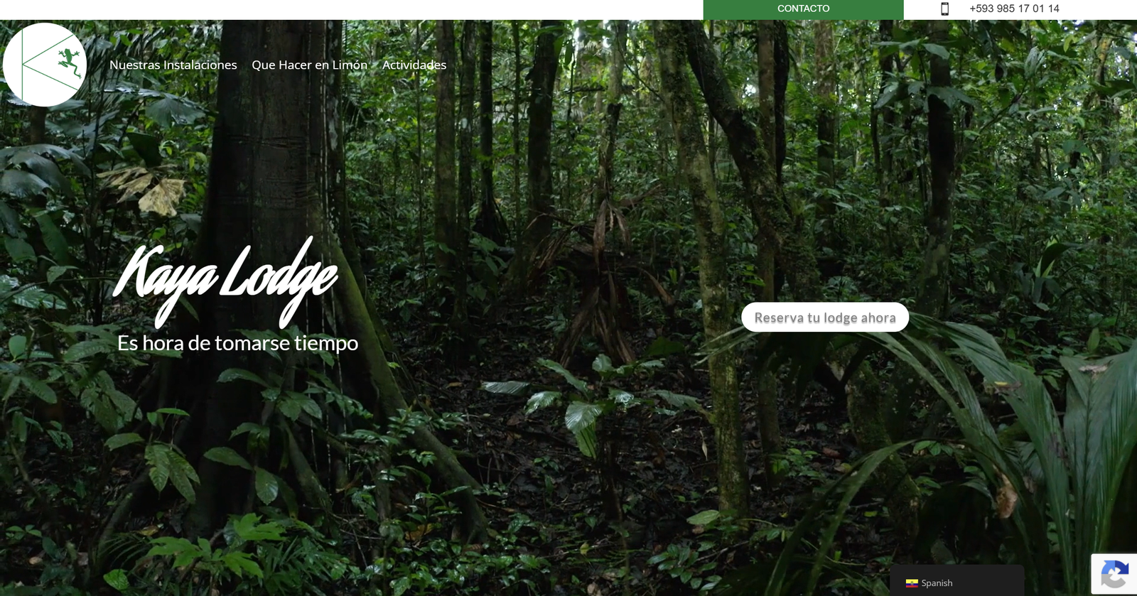 Site de Kaya Lodge, hébergement touristique en Équateur
